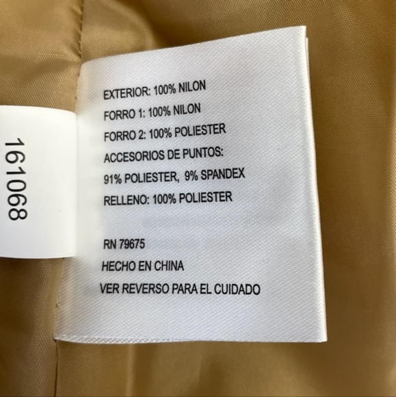 Michael Kors Dark Camel MK Puffer Jacket Belted Designer Coat S - 3X - Picture 11 of 15